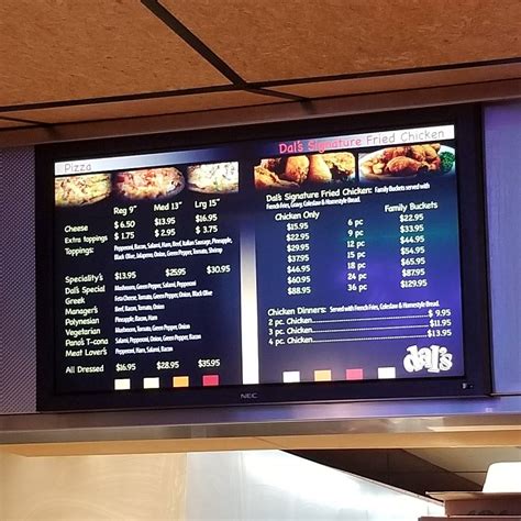 Menu at Dal's Restaurant & Lounge, Winnipeg, 701 Regent Ave W