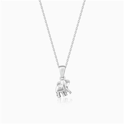 Silver Tusker Pendant With Link Chain – GIVA