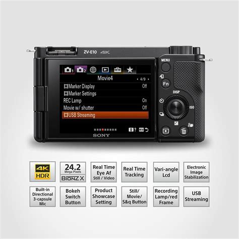 Sony ZV-E10 E-Mount APS-C Camera | 24.2 MP Vlog Mirrorless Camera, 11