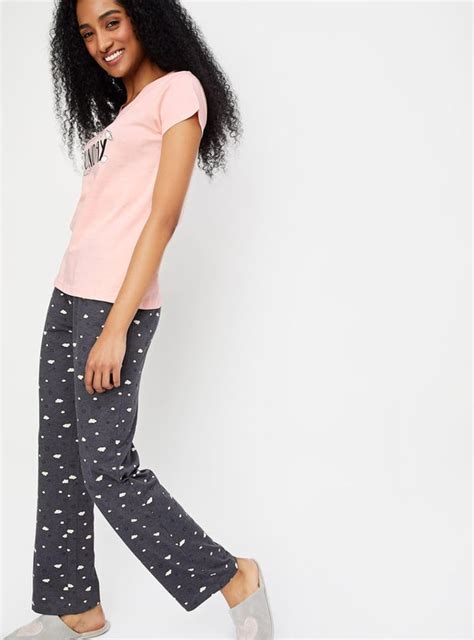 Buy Women Quirky Printed PJ Set Online at just Rs. 799.0 ...