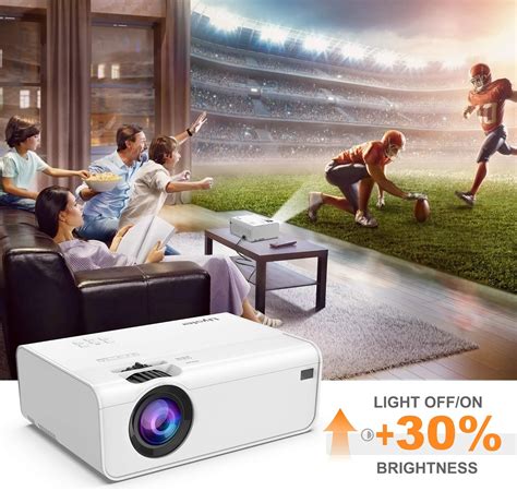 Buy WiFi Projector, Uyole Outdoor Movie Projector with 100'' Projector ...