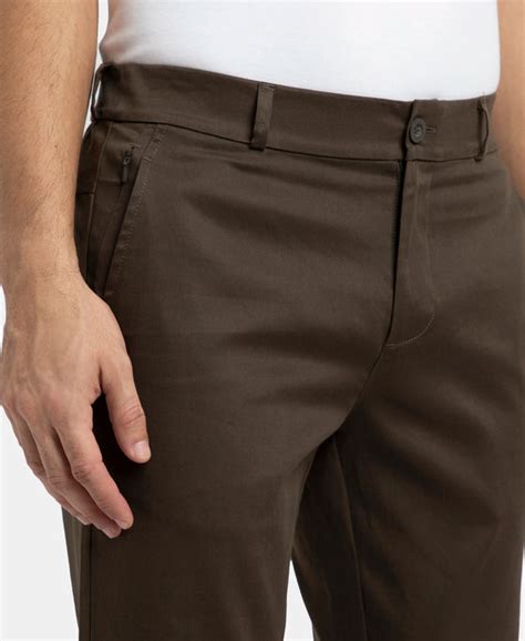 Buy Super Combed Cotton Rich Elastane Stretch Woven Fabric Slim Fit All ...