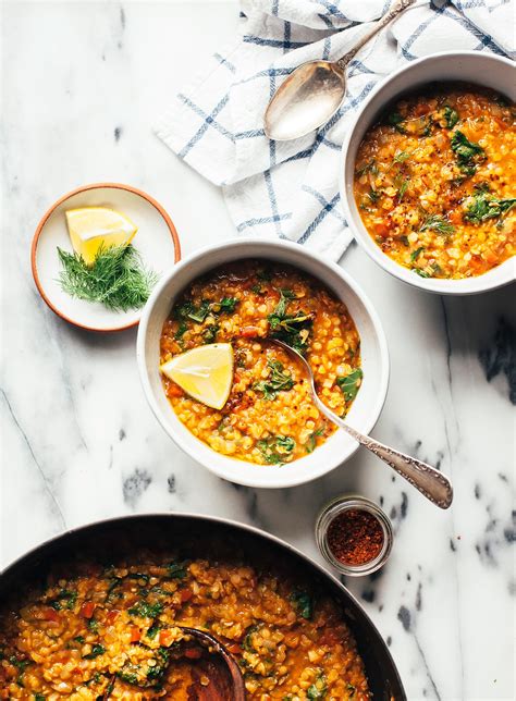 Quick Smoky Red Lentil Stew with Greens (Vegan) | The First Mess