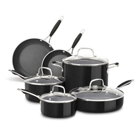 Kitchenaid Aluminum 10-piece Cookware Set, Onyx Black | Cookware Sets ...
