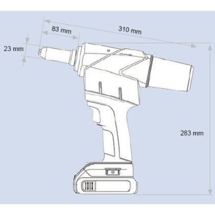 Rivdom eBZ 3 - 20V battery rivet tool for blind rivets