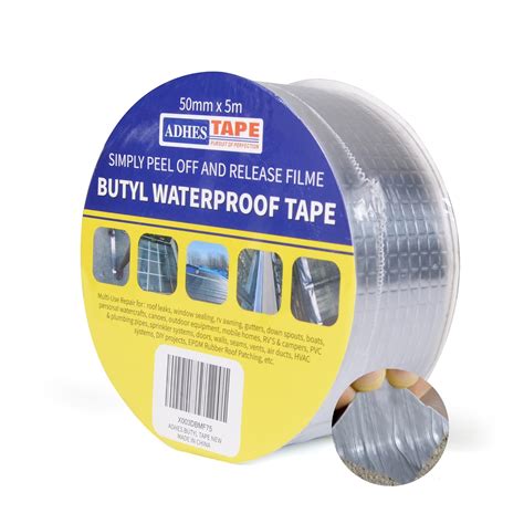 ADHES Butyl Tape Waterproof Tape, 2in x 16ft Aluminum Foil Tape, Butyl ...