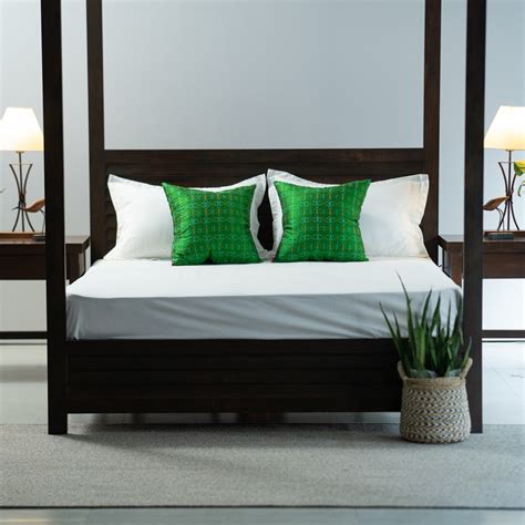 Indian Charm Bedding set with art silk cushions in ikkat – Art Legends ...