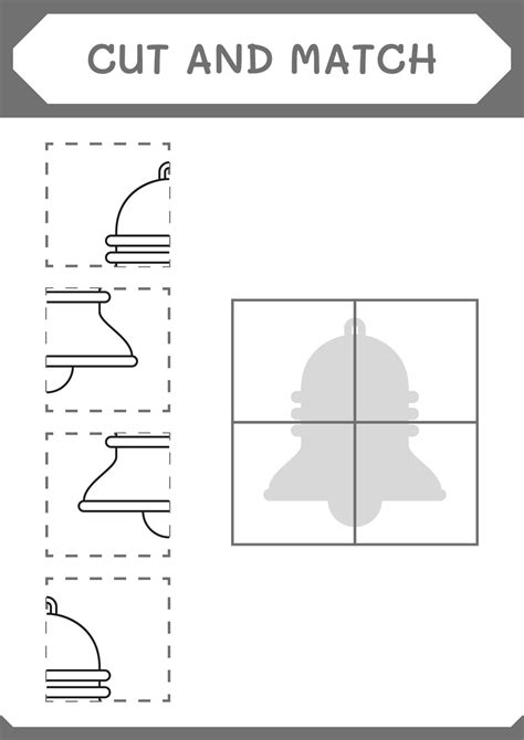 Cut and match parts of Bell, game for children. Vector illustration ...