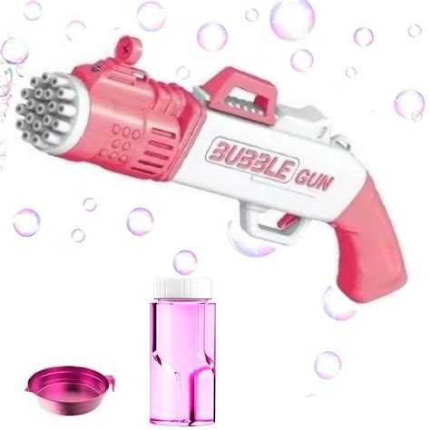Buy IndusBay® Automatic Bubble Maker Machine Toy Gun 20 Hole 7 inch ...