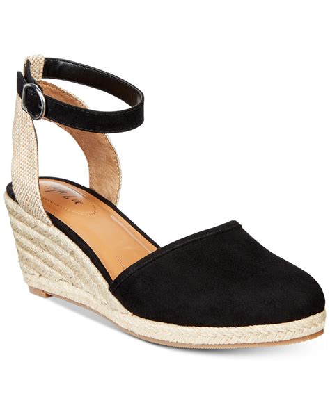 Womens Black Espadrille Wedge Shoes at Nicholas Mckillop blog