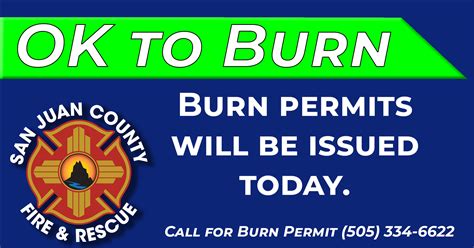 SJCFR: Burn permits will be issued today