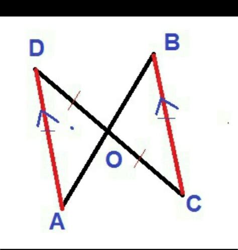 AB and CD intersect at O such that CO=OD,AD║CB and BC =AD.Show that AO ...