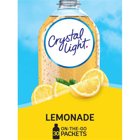 Crystal Light Lemonade Sugar Free Drink Mix Singles Caffeine Free, 30 ...