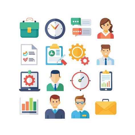 Business or organisation management icon set | Premium AI-generated vector