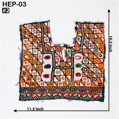 Handmade Banjara Neck Yoke Kutch Vintage Embellished Hand Embroidery N ...