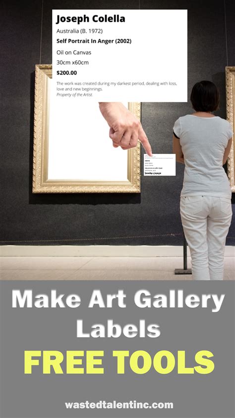 How To Make Art Gallery Labels | Free Tools | Art gallery, Make art, Labels