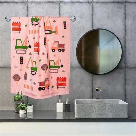 Rangoli Kids Printed Cotton Bath Towel | Anti-Bacterial, Ultra Soft To