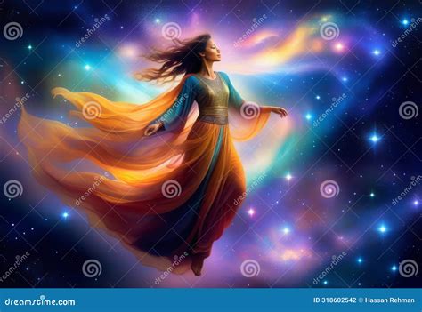 A Digital Fairytale of the Ethereal Galactic Nomad Stock Illustration ...