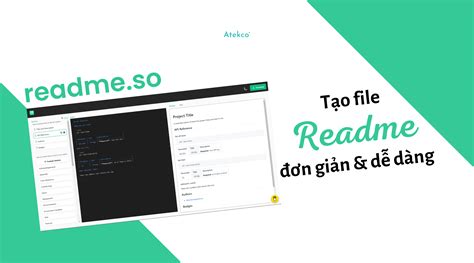 Easily create readme files with Readme.so | Atekco