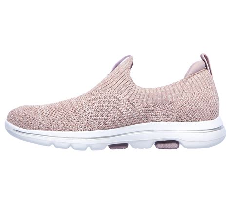 Skechers Mauve Go Walk 5 Trendy Womens Slip On Shoes - Style ID: 15952 ...