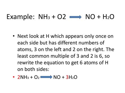 Image result for NH3 O2 NO H2O Balanced