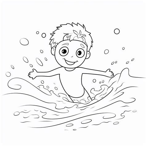 Swimming Coloring Pages 的图像结果