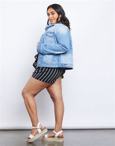 Plus Size Dreamy Denim Jacket - Plus Size Denim Jacket - Plus Size ...