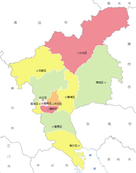 广州几个区的分布图长什么样？_百度知道