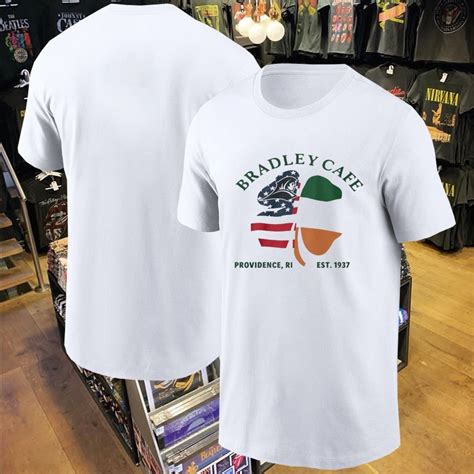 Bradley Cafe Providence Ri Est 1937 Shamrock Usa Ireland Flag T-Shirt, hoodie, longsleeve tee