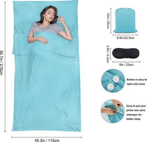 BREENHILL Sleeping Bag Liner,Travel Sheet & Adult Sleep Sack, Camping ...
