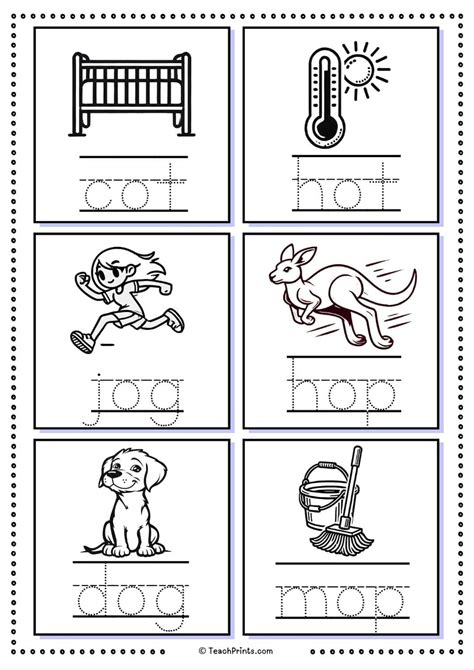 Free Short O Words Worksheets - Teach Prints