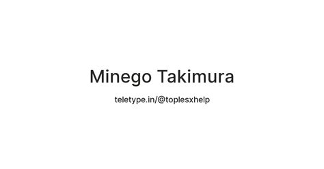Minego Takimura — Teletype