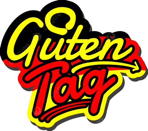 Tag PNG Transparent, Guten Tag Simple, German, Guten Tag Png Text, Text ...