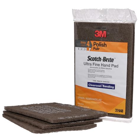 Scotch-Brite(TM) Ultra Fine Hand Pad 37448 Gray 6 x 9 3 pads/pack-by-3M ...