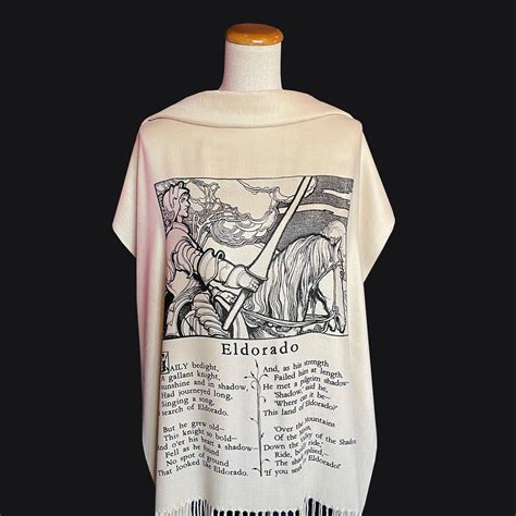 Eldorado Poem by Edgar Allan Poe Scarf Shawl Wrap. Book Scarf With ...