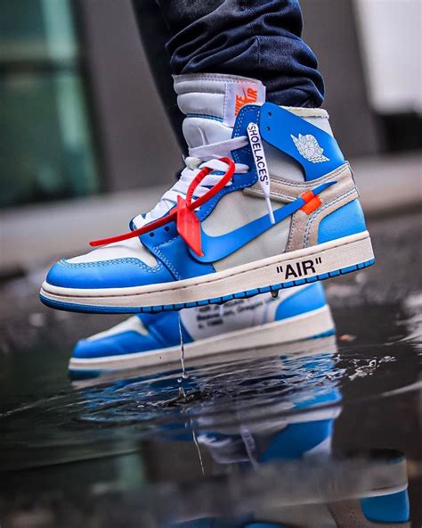 Jordan 1 Retro High Off-White University Blue | Jordans sneakers outfit ...