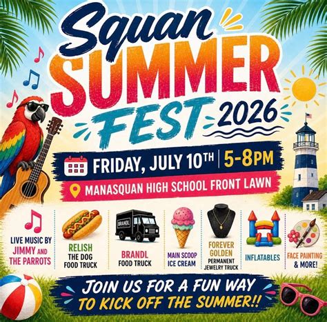 Squan Summer Fest, Manasquan School District, 10 July 2026 | AllEvents