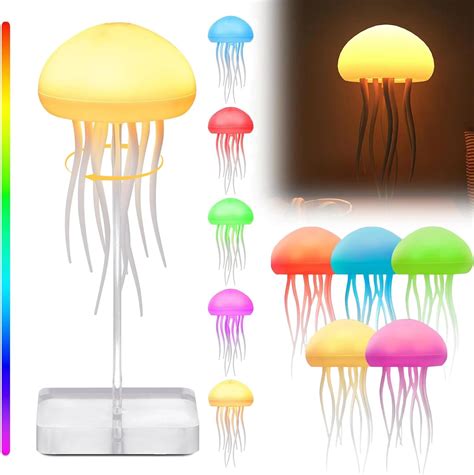 Floating Jellyfish Light Lamp - Voice Control RGB Gradient Moving ...