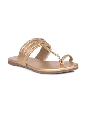Buy Bata Women Toe Ring Flats - Gold (3Uk) at Amazon.in