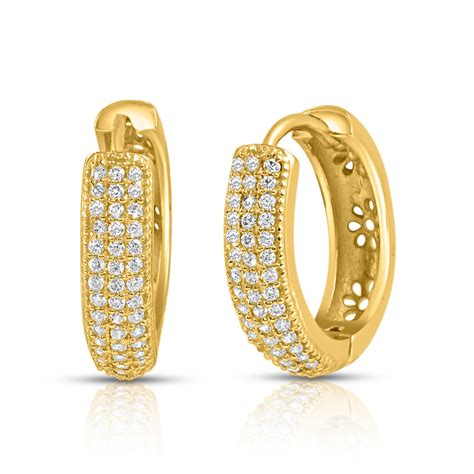 Golden Radiance Gold-Plated 925 Sterling Silver Hoop Earrings – Zavya