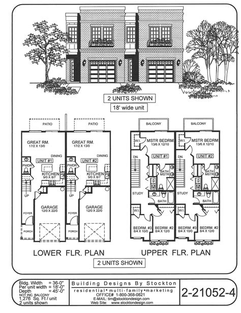 Duplex House, Floor, & Home Building Plans