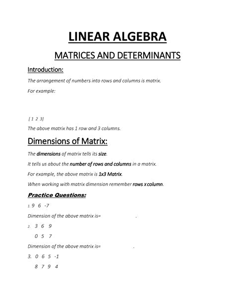 Image result for Matrix Dimensions