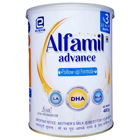 Buy Alfamil Advance Infant Formula Stage-3 Powder, 400 gm Tin | 19 ...