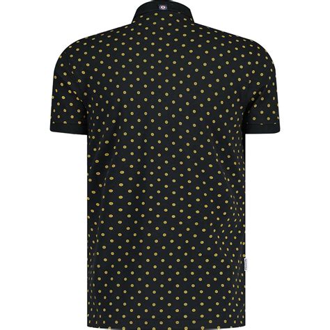 Lambretta Retro Mod Target Polo Shirt in Black and Gold