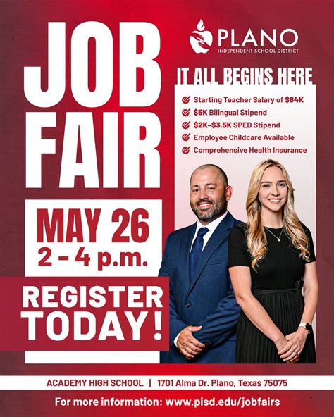 Plano ISD District Job Fair, 1701 Alma Dr, Plano, TX 75075, 26 May 2026 ...