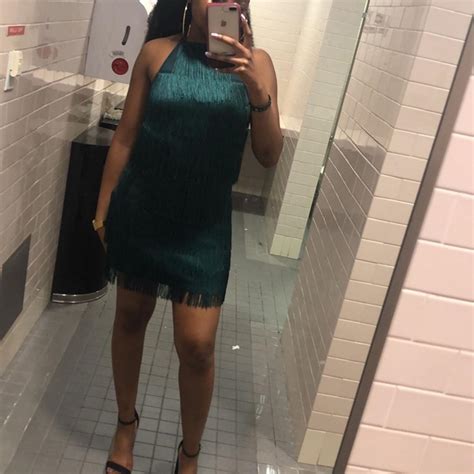 PrettyLittleThing Women's Green Dress | Depop