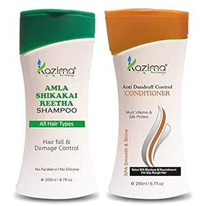 Buy KAZIMA Combo of Amla Shikakai Reetha Shampoo & Anti Dandruff ...