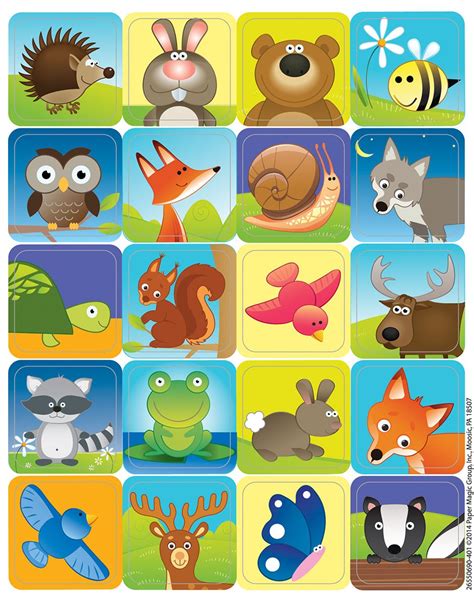 Eureka Woodland Creatures Stickers, Theme (655069) : Amazon.in: Office ...