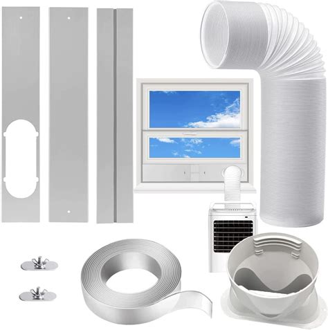 Buy Portable AC Window Kit with 5.1” Exhaust Hose for Sliding Window ...