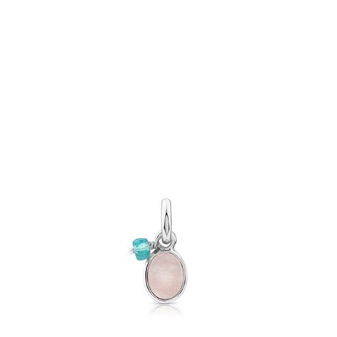Dije Rubric de Plata Vermeil rosa y Resina | TOUS